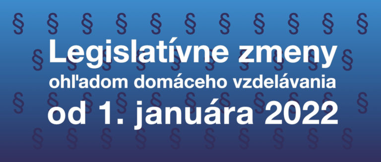 Novinky v školskom zákone pre domškolákov platné od 1. 1. 2022