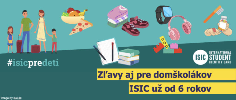 Zľavy pre domškolákov na preukaz ISIC