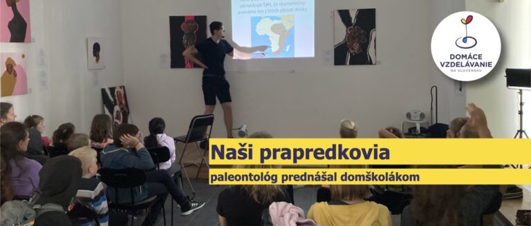 Domškoláci s paleontológom v galérii