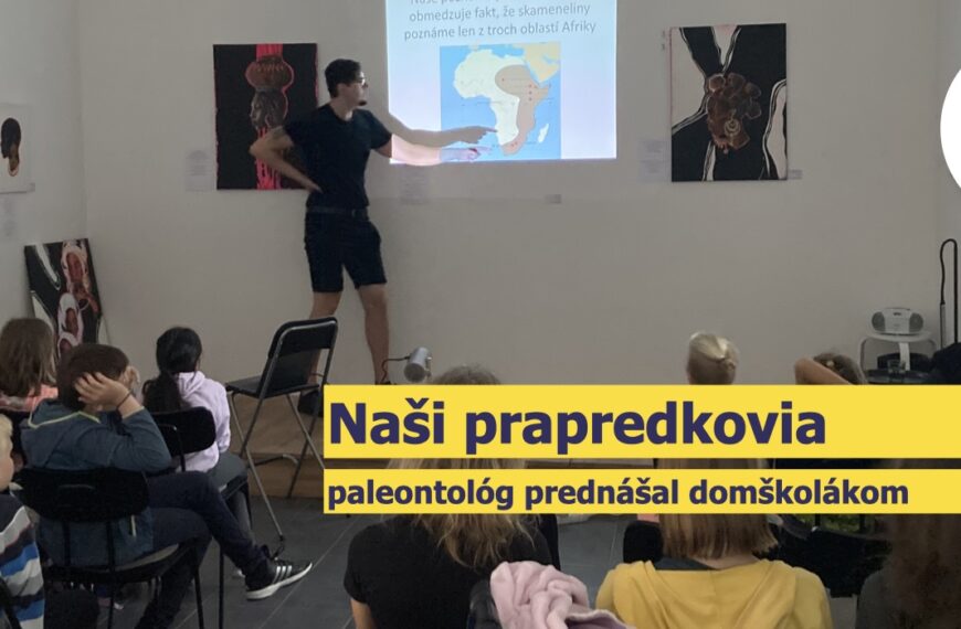 Domškoláci s paleontológom v galérii