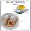 Menu O5 na No Back To School: kurací vývar s rezancami a ovocné guľky s posýpkou
